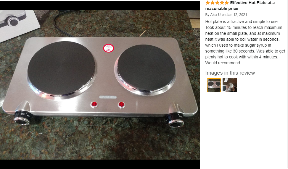 Electric stove hot plate reviews