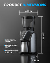 Load image into Gallery viewer, Best Burr Coffee Grinder 2021 with stainless steel jar Giveneu™
