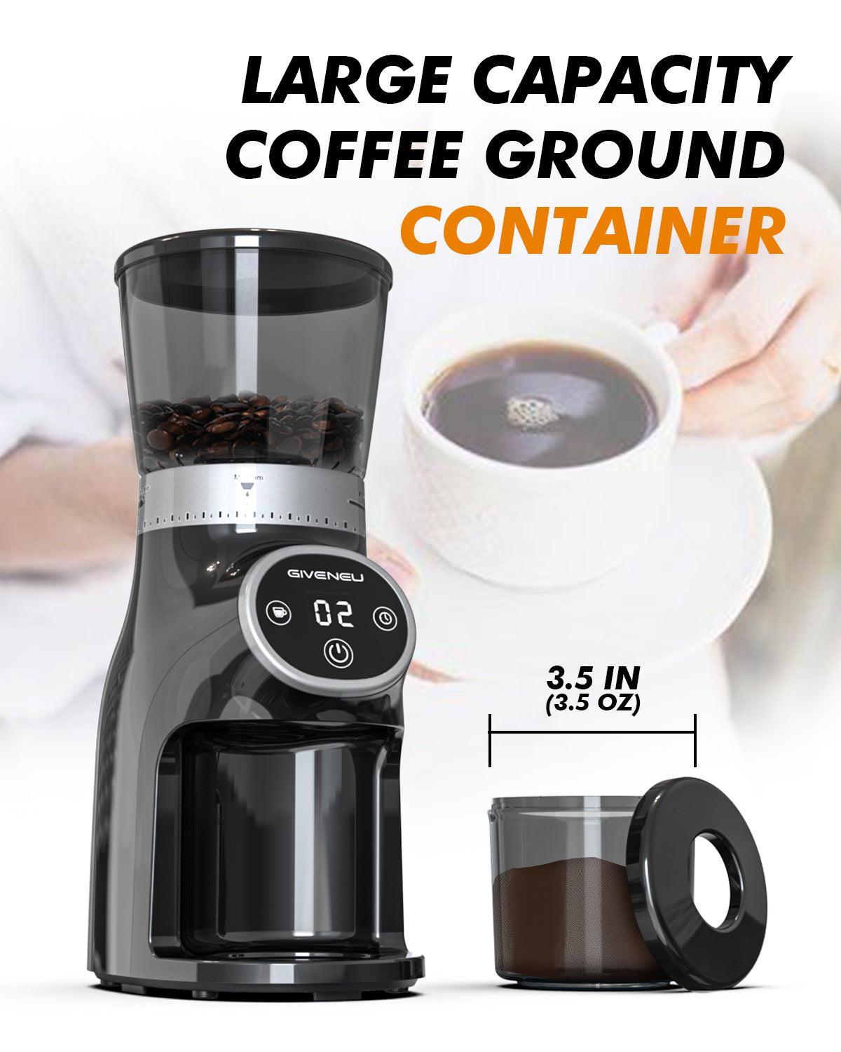 Best burr coffee grinder 2021 with plastic jar Giveneu™